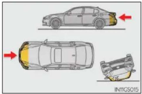 LEXUS GS 300h (2013) - Podmienky, za których sa SRS airbagy môžu nafúknut', mimo kolíziu - 3