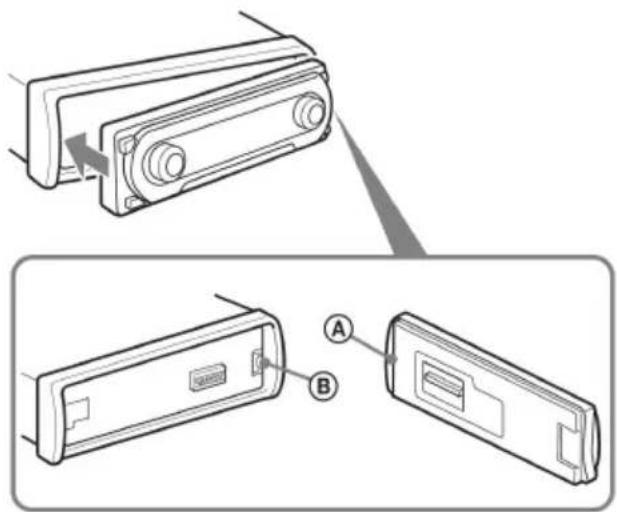 SONY CDX-GT800D - Postavljanje prednje ploče - 1
