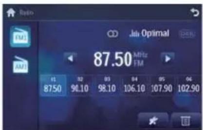 Jia Optimal 87.50 MHz FM 12 32 03 04 05 06 8750 90.10 98.10 106.10 107.90 102.90