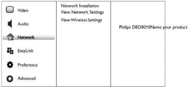 PHILIPS Harmony DBD8010 - Network setup - 1