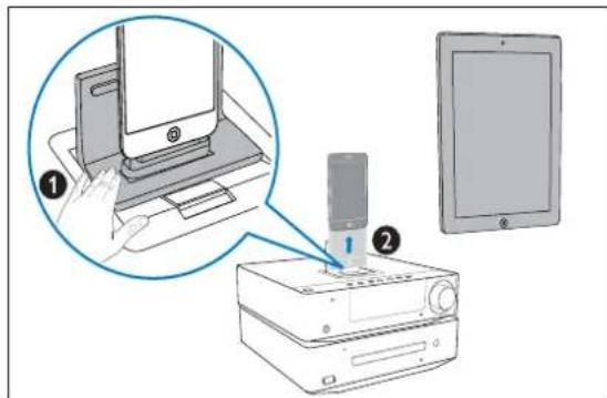 PHILIPS Harmony DBD8010 - Remove the iPod/iPhone/iPad - 1