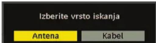 Izberite vrsto iskanja Antena Kabel