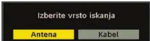 Izberite vrsto iskanja Antena Kabel