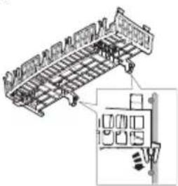 GORENJE GDV652XL - Pozitionarea capacului coşului pentru tacâmuri (în coşul superior) - 1