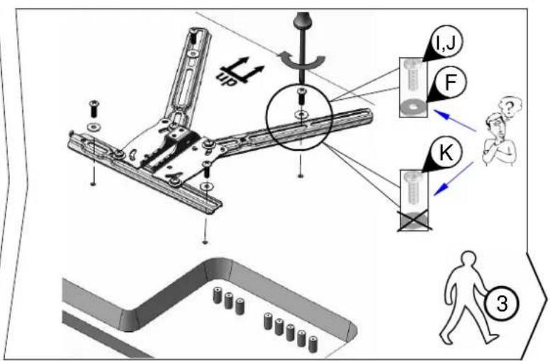 Technical diagram illustrating mechanical assembly with labeled components and a person walking on a path marked '3'