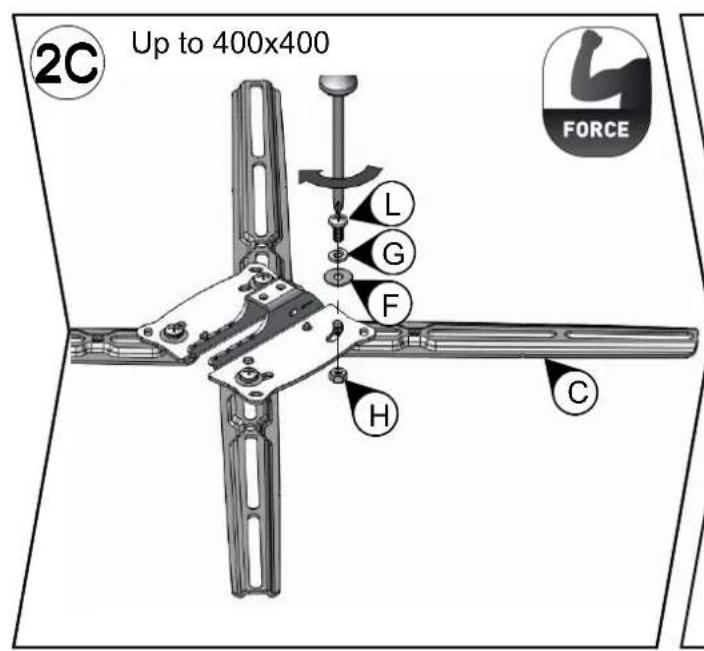 2C Up to 400x400 L G F H C FORCE