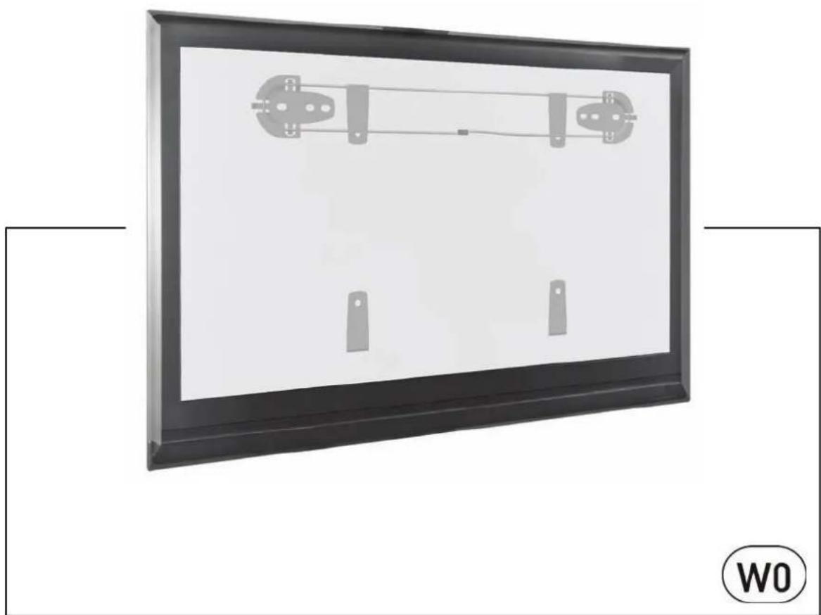 Barkan W0 - Fixed LCD/ PLASMA "Gallery" Cable Wall Mount - 1
