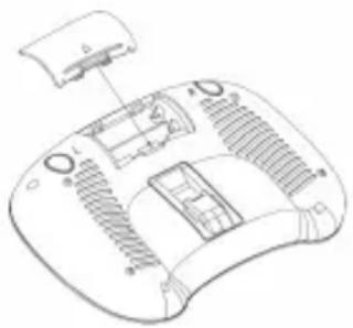Technical diagram of a device casing with labeled components and internal structure