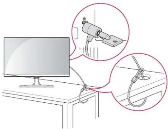 LG 27EA63V - Using the Kensington security system - 1
