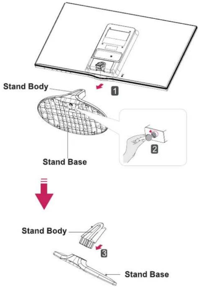 LG 27EA63V - Detaching the Stand Base - 1