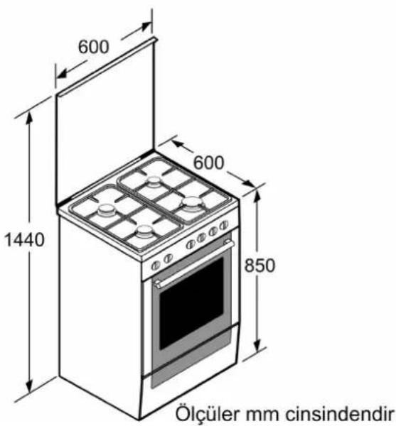 BOSCH HSV745260T - Freestanding dual fuel cooker, Black HSV745260T - 1