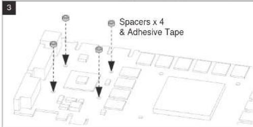 3 Spacers x 4 & Adhesive Tape
