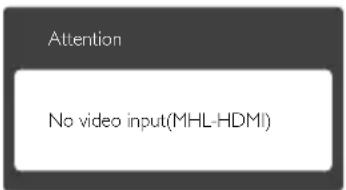 Attention No video input(MHL-HDMI)
