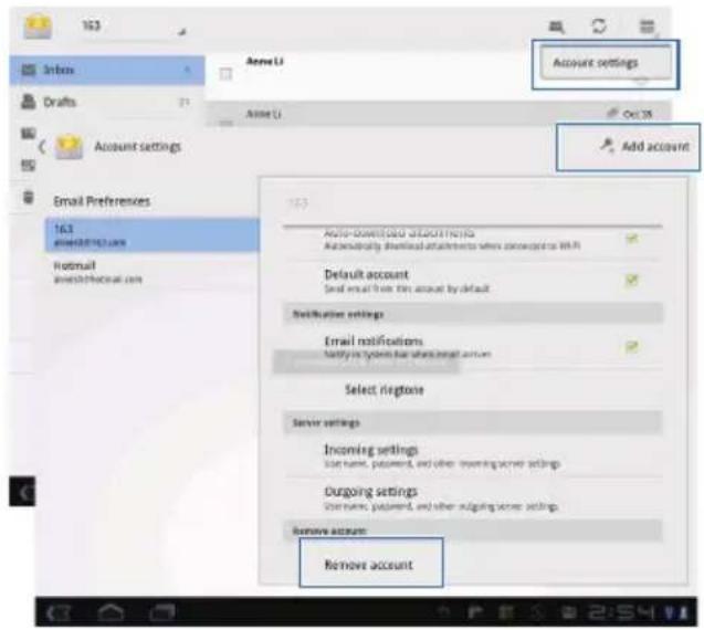 PHILIPS PI3100Z3 - 设置 POP3/IMAP 帐户 - 2