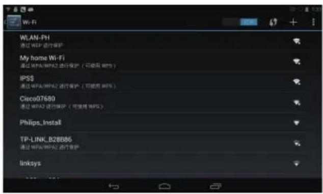 Wi-Fi WLAN-PH 通过 WEP 进行保护 My home Wi-Fi 通过 WPA/BPAS 进行保护(可使用 WiPS) IPSS 通过 WPA/BPAS 进行保护(可使用 WiPS) Cisco07680 通过 WPA2 进行保护(可使用 WiPS) Philips Install TP-LINK_B28B86 通过 WPA/BPAS 进行保护 linksys