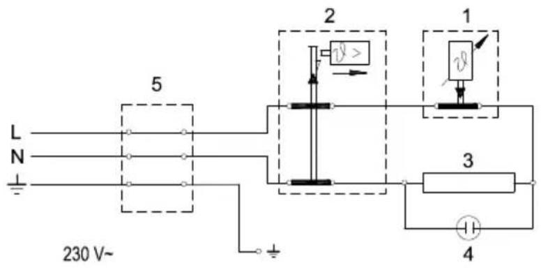 L N 230 V~ 5 2 1 3 4