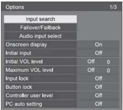 PANASONIC TH-49AF1 - Select [Options] with ▲▼ and press . - 1