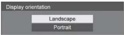 PANASONIC TH-49AF1 - For vertical installation, select [Portrait] with ▲▼ and press . - 1