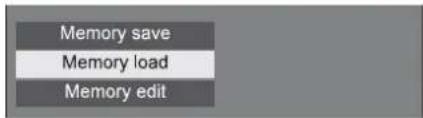 PANASONIC TH-49AF1 - In the [Picture] menu, select [Memory load] with ▲▼ and press . - 1