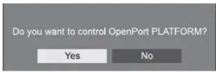 PANASONIC TH-49AF1 - When using the OpenPort PLATFORM input, press - 1