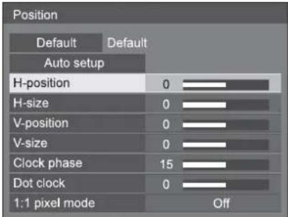 PANASONIC TH-49AF1 - Press  to display the [Position] menu. - 1