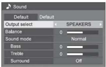 PANASONIC TH-49AF1 - [Sound] menu - 1