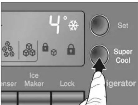 4° Set Super Cool Ice Maker Lock Refrigerator