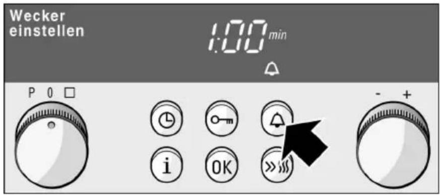 Wecker einstellen 1:00 min P 0 □ i OK >>>