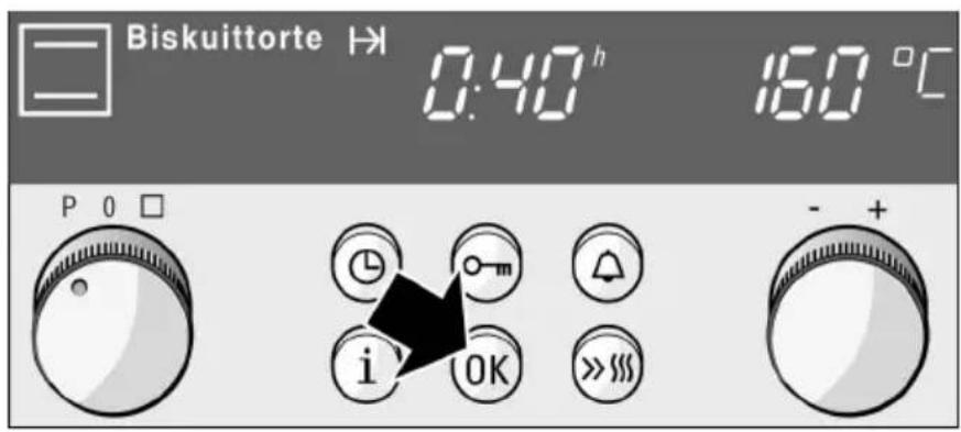 Biskuittorte → 0:40 h 160 °C P 0 □ i OK >>>