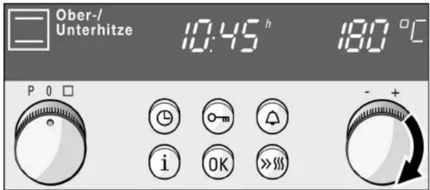 Ober-/Unterhitze 10:45 h 180 °C P 0 □ i OK >>>
