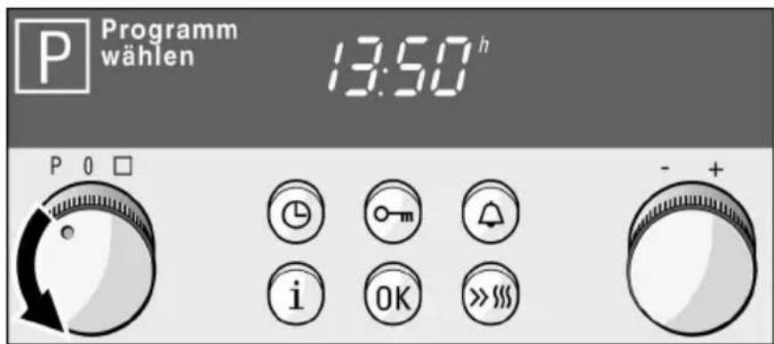 Programm wählen 13:50 h P 0 □ i OK >>>