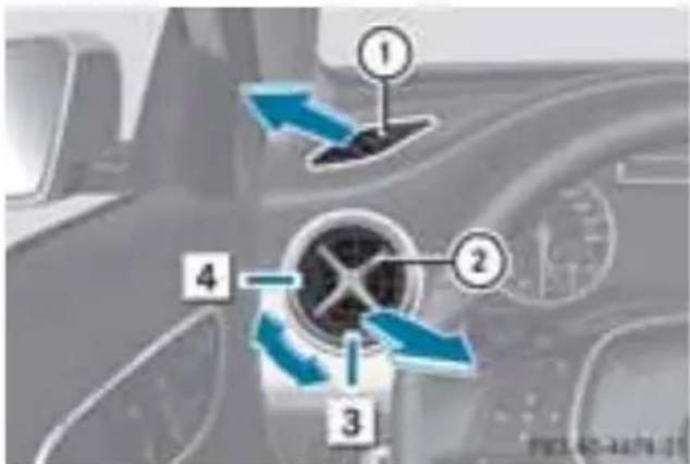 Mercedes-Benz GLA-Class (2014) - サイド送風口の調整 - 1