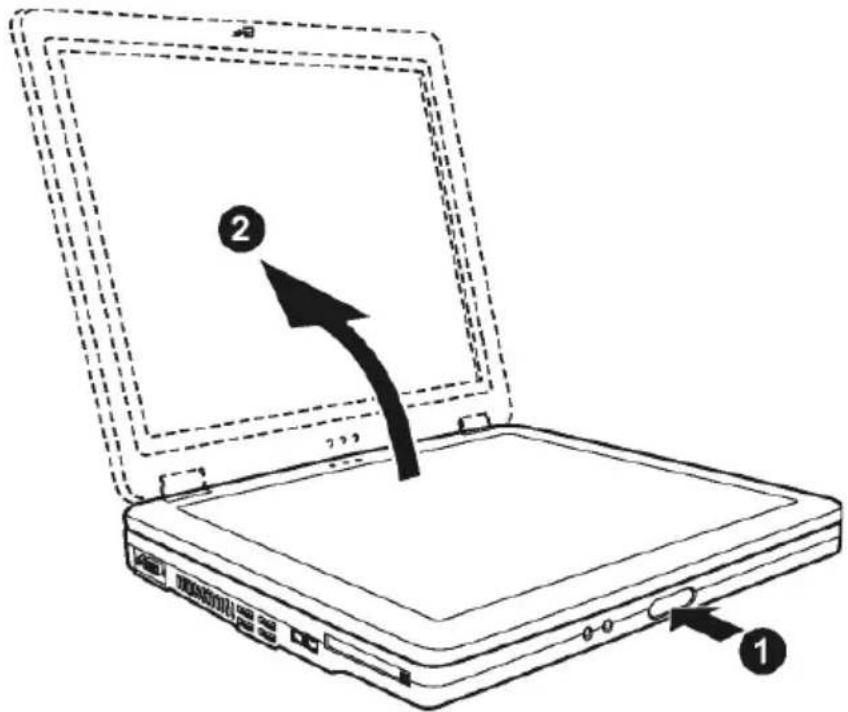 MEDION MIM2040 - ÖPPNA OCH STÄNGA BILDSKÄRMEN - 1
