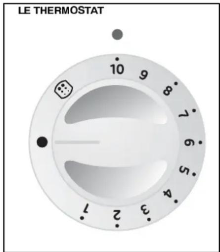 LE THERMOSTAT 10 9 8 7 6 5 4 3 2 1