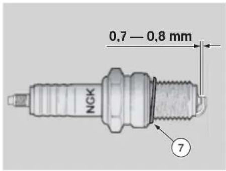 0,7 — 0,8 mm NGK 7