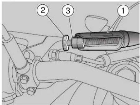 Technical diagram of a mechanical assembly with numbered components for identification