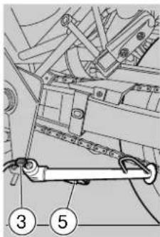 Technical diagram of a mechanical assembly with numbered components, likely for assembly or maintenance instructions.