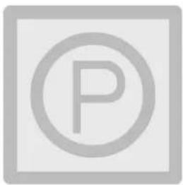 Icon showing a parking sign with a copyright symbol inside a square frame