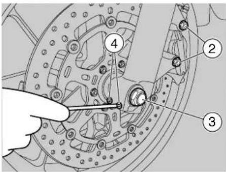Technical diagram of a mechanical assembly with numbered components and a hand pointing to a component