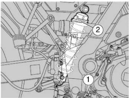 Technical diagram of a mechanical assembly with numbered components, likely for assembly or maintenance reference.