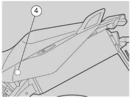 Technical diagram of a mechanical component with numbered callouts pointing to features