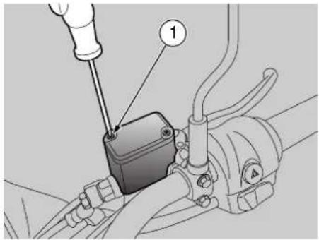 Technical diagram showing a mechanical assembly with labeled component 1 and numbered callout