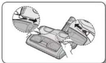 Diagram of a car interior showing hand positioning and valve placement (no text or symbols).
