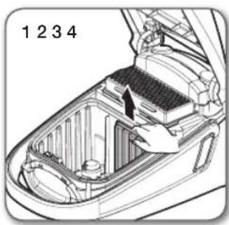 Interior view of a car showing internal components and airflow direction.