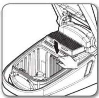 Technical diagram of a car interior showing internal components and airflow path.