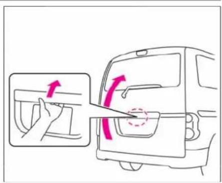 NISSAN e-NV200 (2014) - バックドアの開けかた - 1