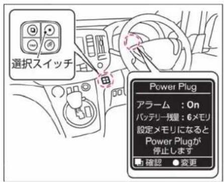 NISSAN e-NV200 (2014) - アラーム作動中の設定変更のしかた - 1
