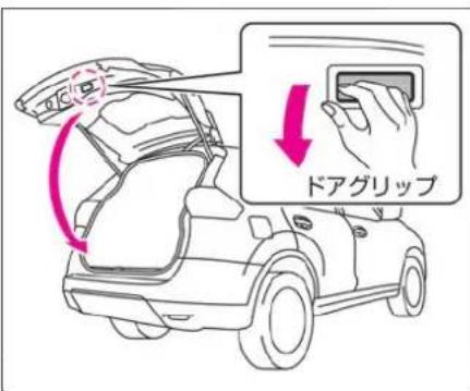 NISSAN X-Trail (2016) - バックドアの閉めかた - 1