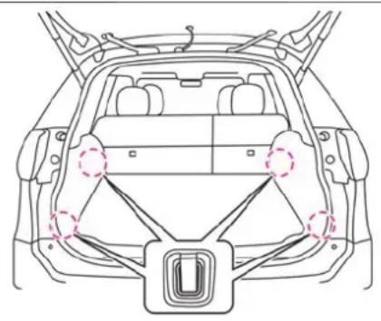 NISSAN X-Trail (2016) - ラゲッジフックの使いかた - 1