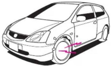 Honda Civic Type R (2002) - (タイヤまわりの着氷) - 1